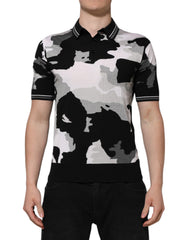Men's Camouflage Silk-Blend Polo Multicolor Nylon