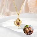 Personalizado Doble Corazón Foto Proyección Collar Dainty Joyería Aniversario Cumpleaños Regalo para Ella