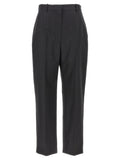 Alexander McQueen Pinstripe Wool Trousers — Charcoal