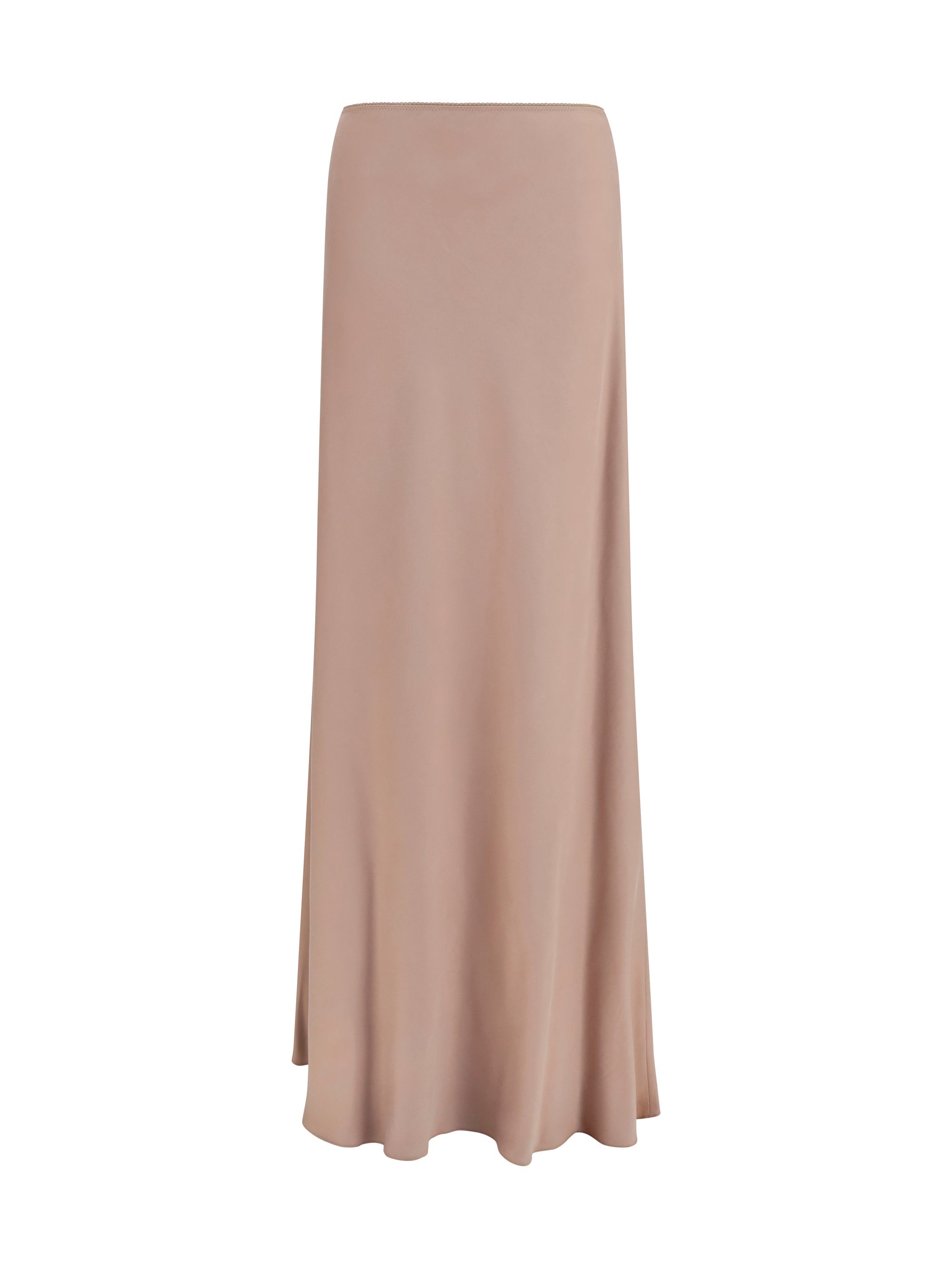 Fabiana Filippi Lyocell Flared Long Skirt — Beige
