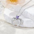 Personalizada Mamá Corazón Birthstone Collar Dainty Joyería Aniversario Día de la Madre Cumpleaños Regalo para Mamá Abuela