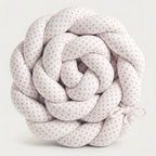 Handmade Crib and Bed Bumper Braid - Lunar White Pink