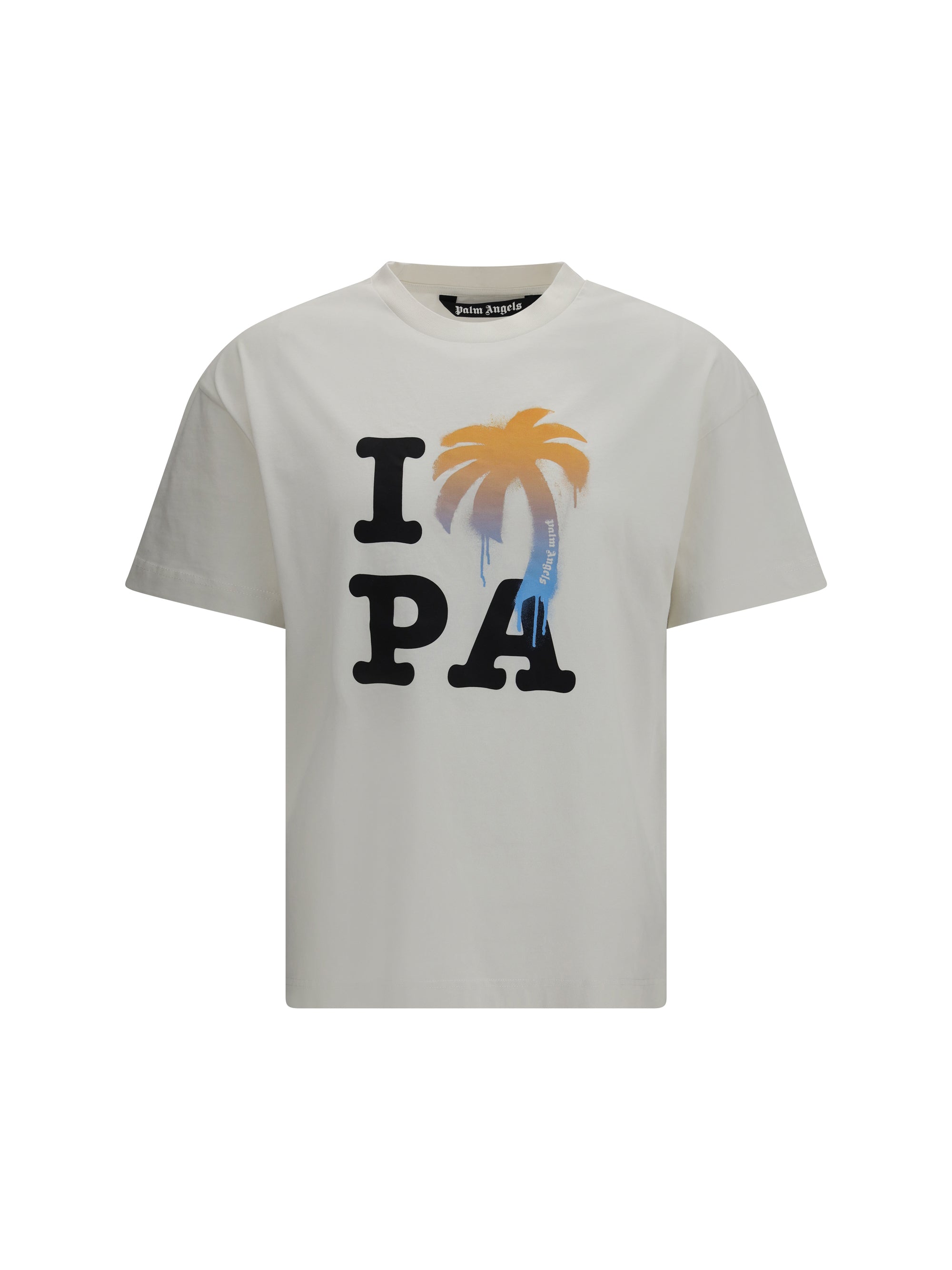 Palm Angels I Love PA Graphic Print T-Shirt — White