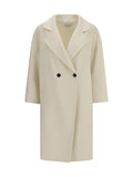 Aftercoat Double-Breasted Wool Blend Coat — White