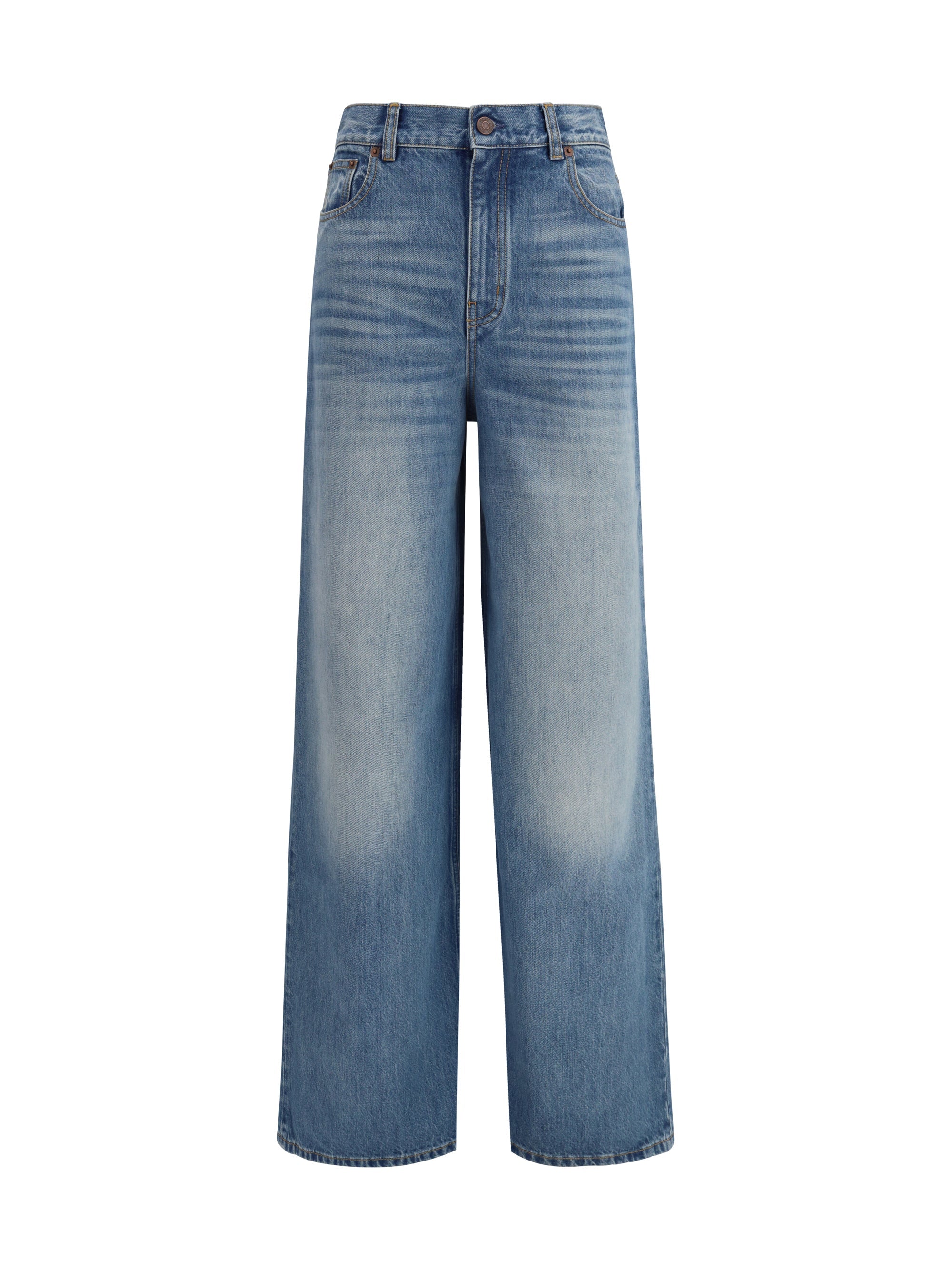 Chloé High-Rise Wide-Leg Jeans — Blue