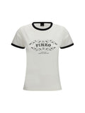Pinko Logo-Print Cotton Jersey T-Shirt — White
