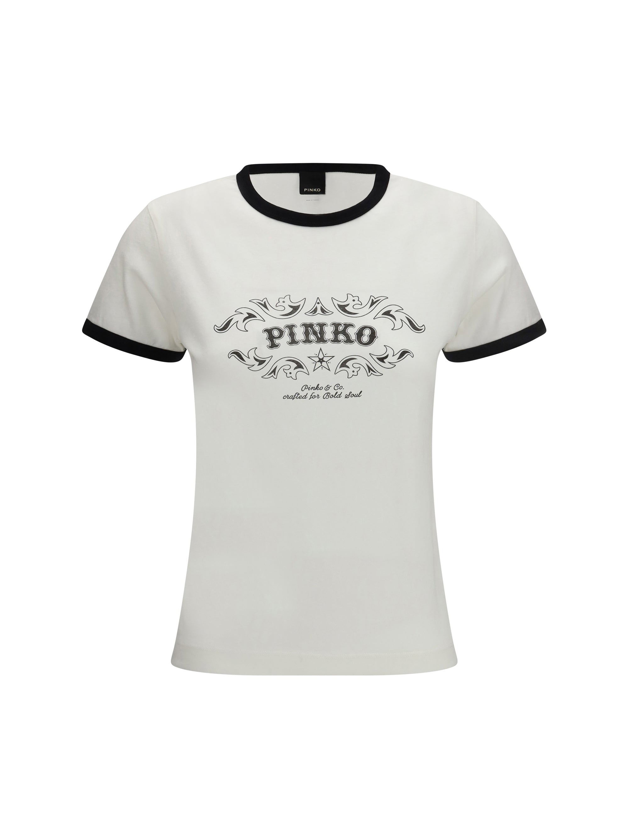 Pinko Logo-Print Cotton Jersey T-Shirt — White