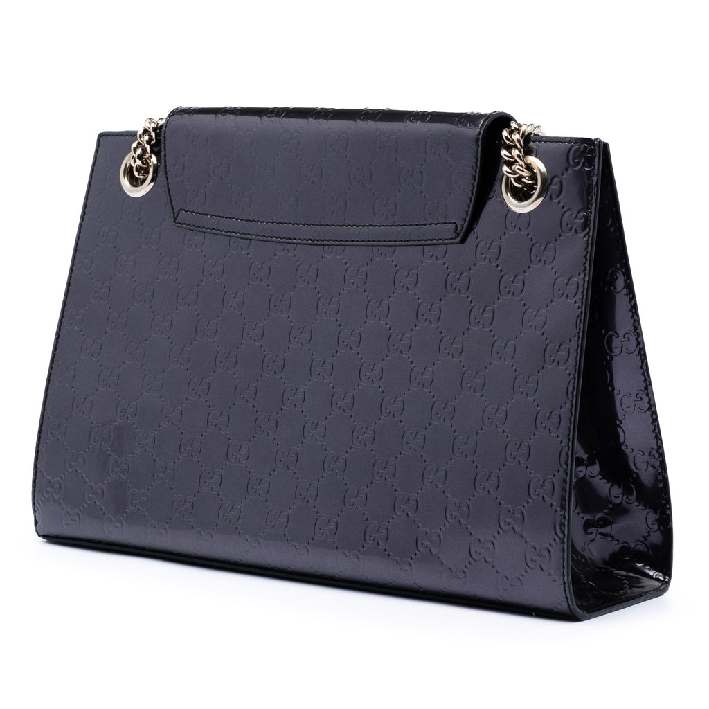 Large Guccissima Patent Emily Shoulder Bag