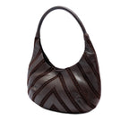 Chevron Calfskin and Studded Suede Hobo