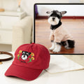 Bordado Personalizado Nacimiento Flor Perro Gato Mascota Retrato Foto 100% Algodón Gorra de Béisbol con Nombre Mascota Recuerdo Cumpleaños Regalo para los dueños de mascotas Amantes