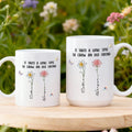 Personalizado Cristal Nacimiento Flor Taza de café de cerámica con nombres de uso diario Regalo de cumpleaños para los amigos
