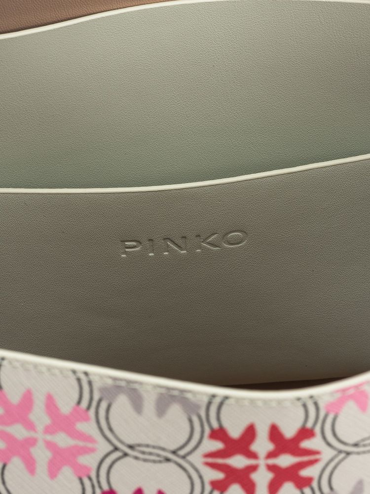 Pinko Geometric-Patterned Shopper Bag — White