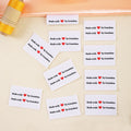 Juego de 10 etiquetas de texto personalizadas Made with Heart para coser ropa y artículos hechos a mano Regalo de cumpleaños para amantes de las manualidades DIY Knitting