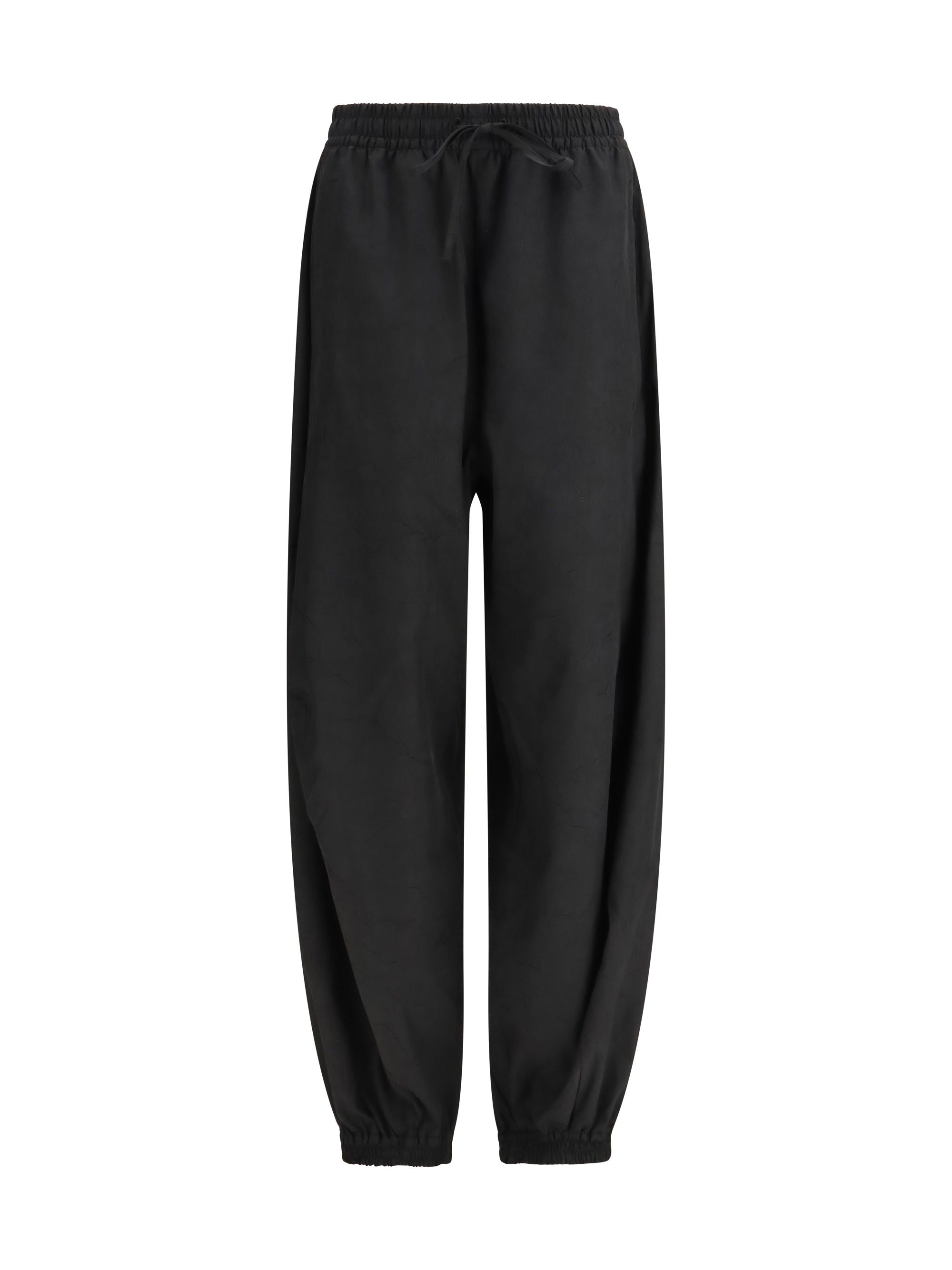Rohe Crinkled Polyester Joggers — Black