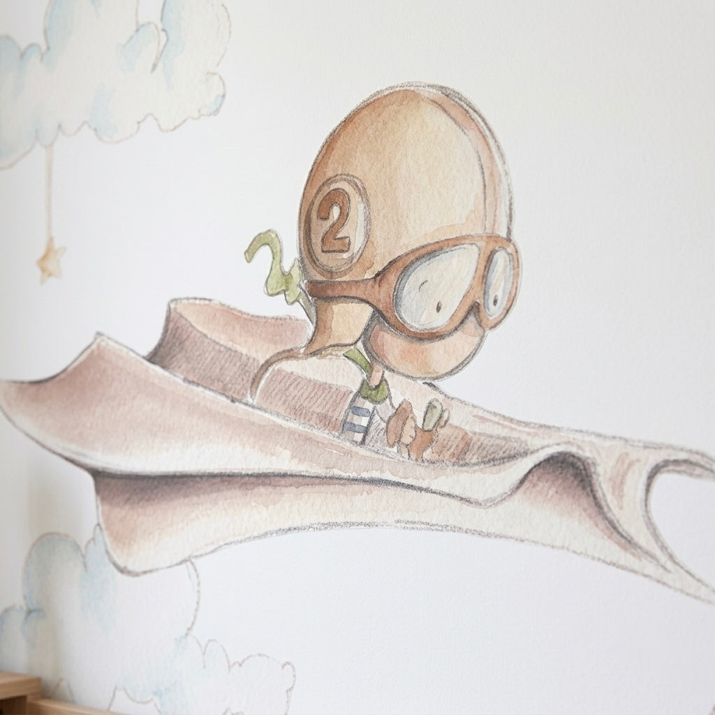 Vinilo Decorativo Infantil AVION DE PAPEL