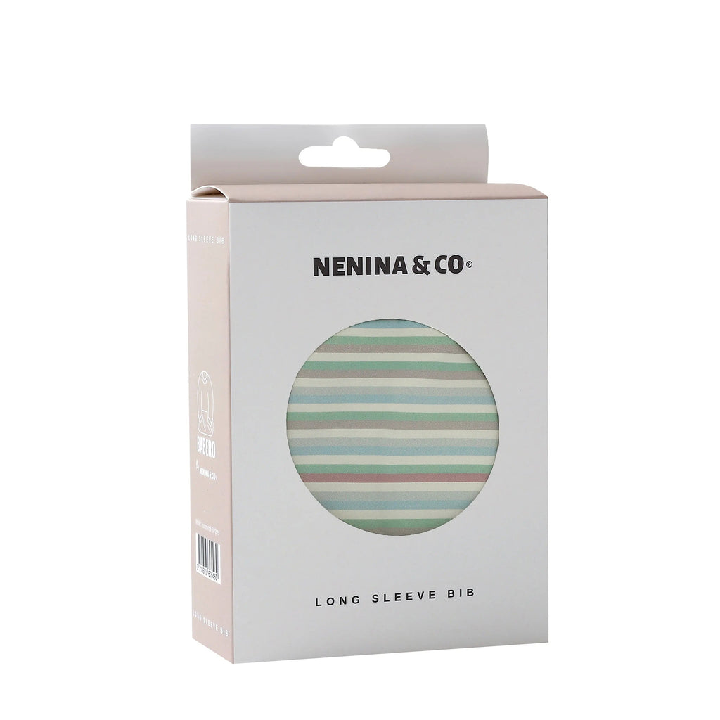 Babero con manga impermeable Horizontal Stripes Nenina & Co