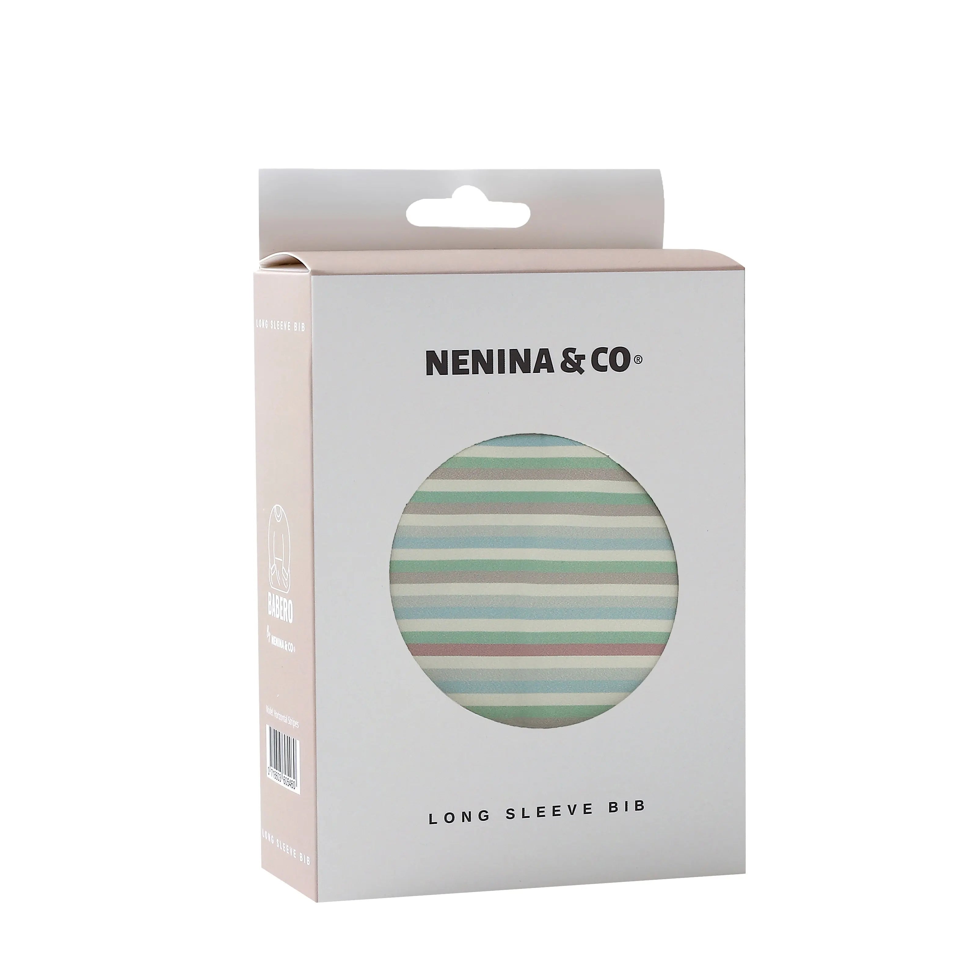 Babero con manga impermeable Horizontal Stripes Nenina & Co