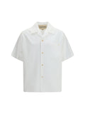 Valentino Cotton Poplin Bowling Shirt — White
