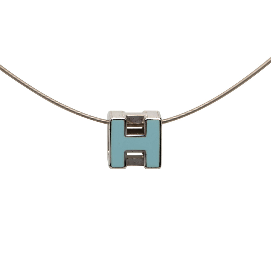 Palladium Plated Lacquered Cage D H Pendant Necklace