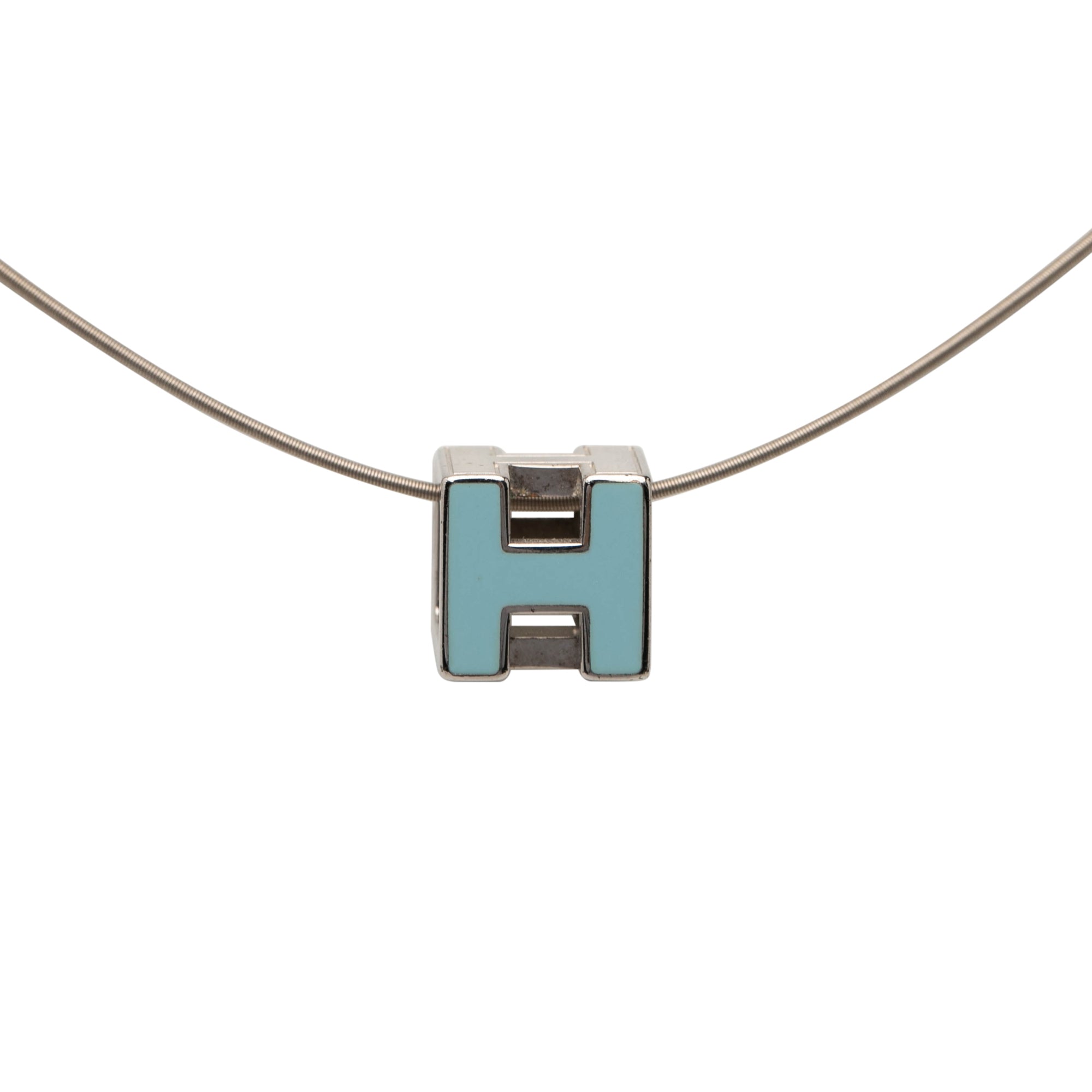 Palladium Plated Lacquered Cage D H Pendant Necklace