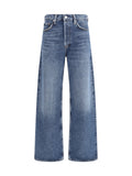 Agolde Straight-leg Cotton Jeans — Blue