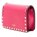 Leather Rockstud Chain Pouch
