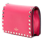 Leather Rockstud Chain Pouch