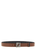 Fendi Squared FF Reversible Belt — brown