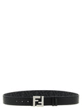 Fendi Logo Buckle Reversible Belt — Black