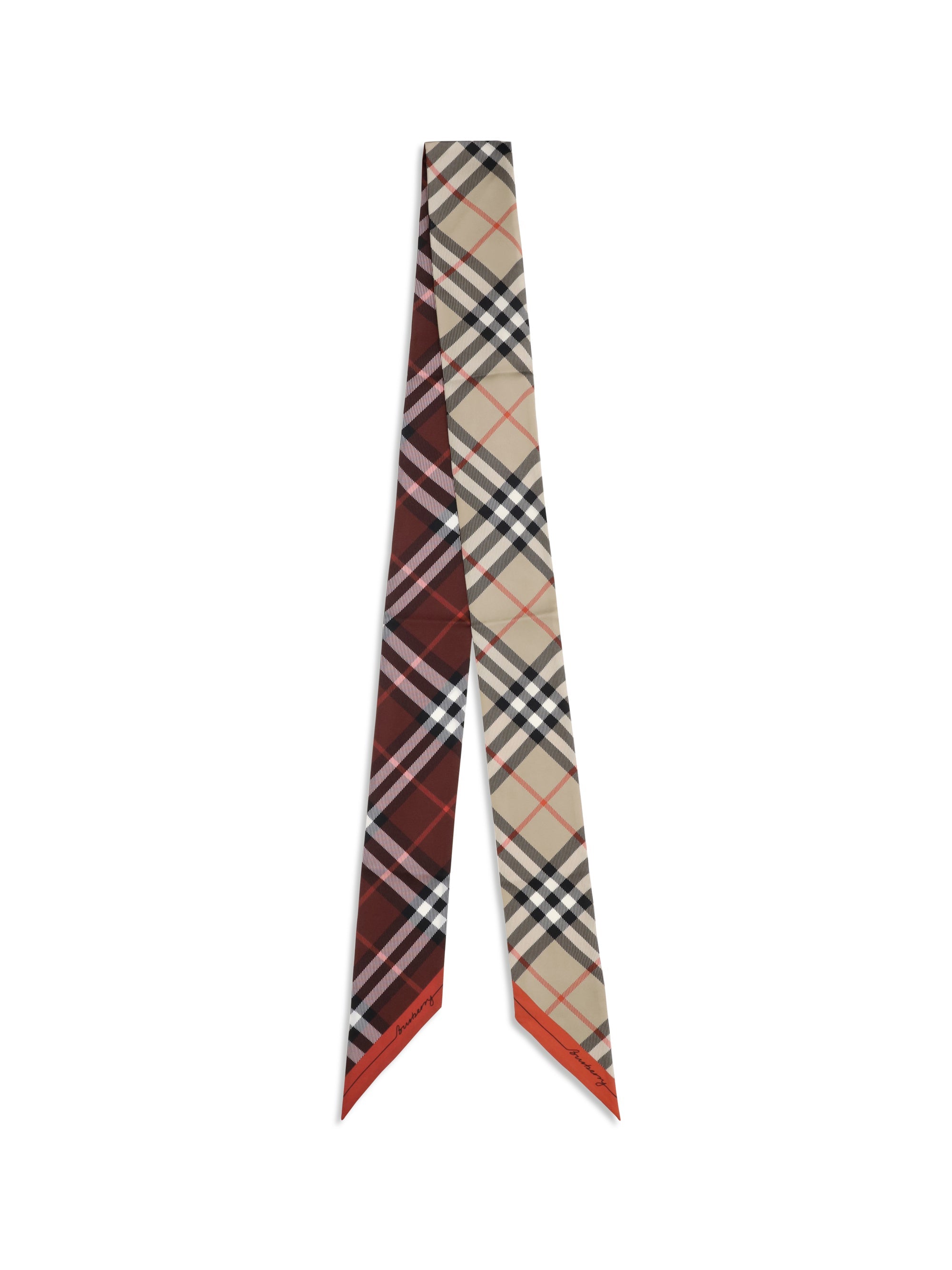 Burberry Check Silk Scarf — Multicolor