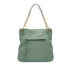 Intrecciato Trimmed Leather Shoulder Bag