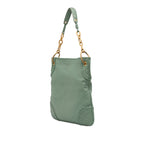 Intrecciato Trimmed Leather Shoulder Bag