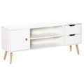 TV Stand for up to 50" with 2 Drawers & Storage Shelves, White