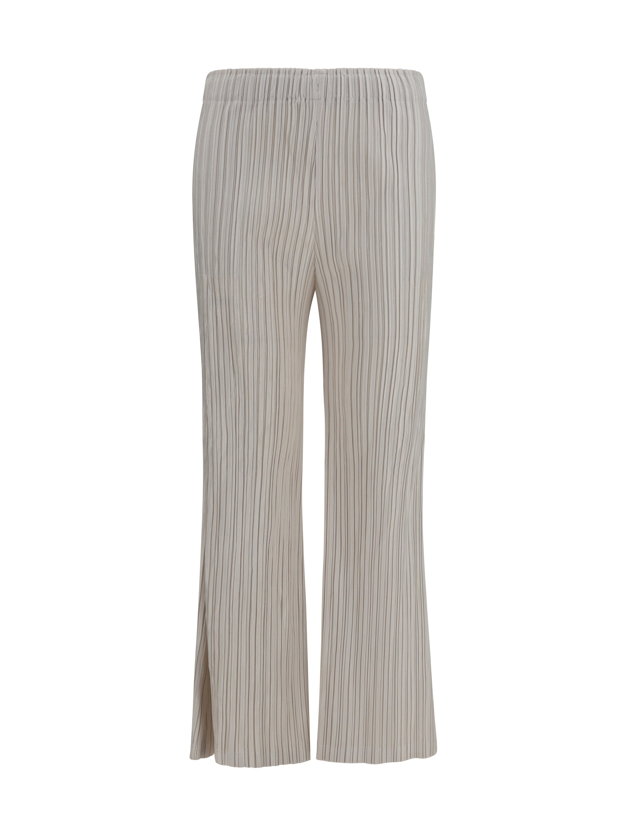 Gongdid Design Ribbed Corduroy Trousers — White