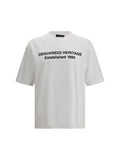 Camiseta con logo estampado de Dsquared2 — Blanco