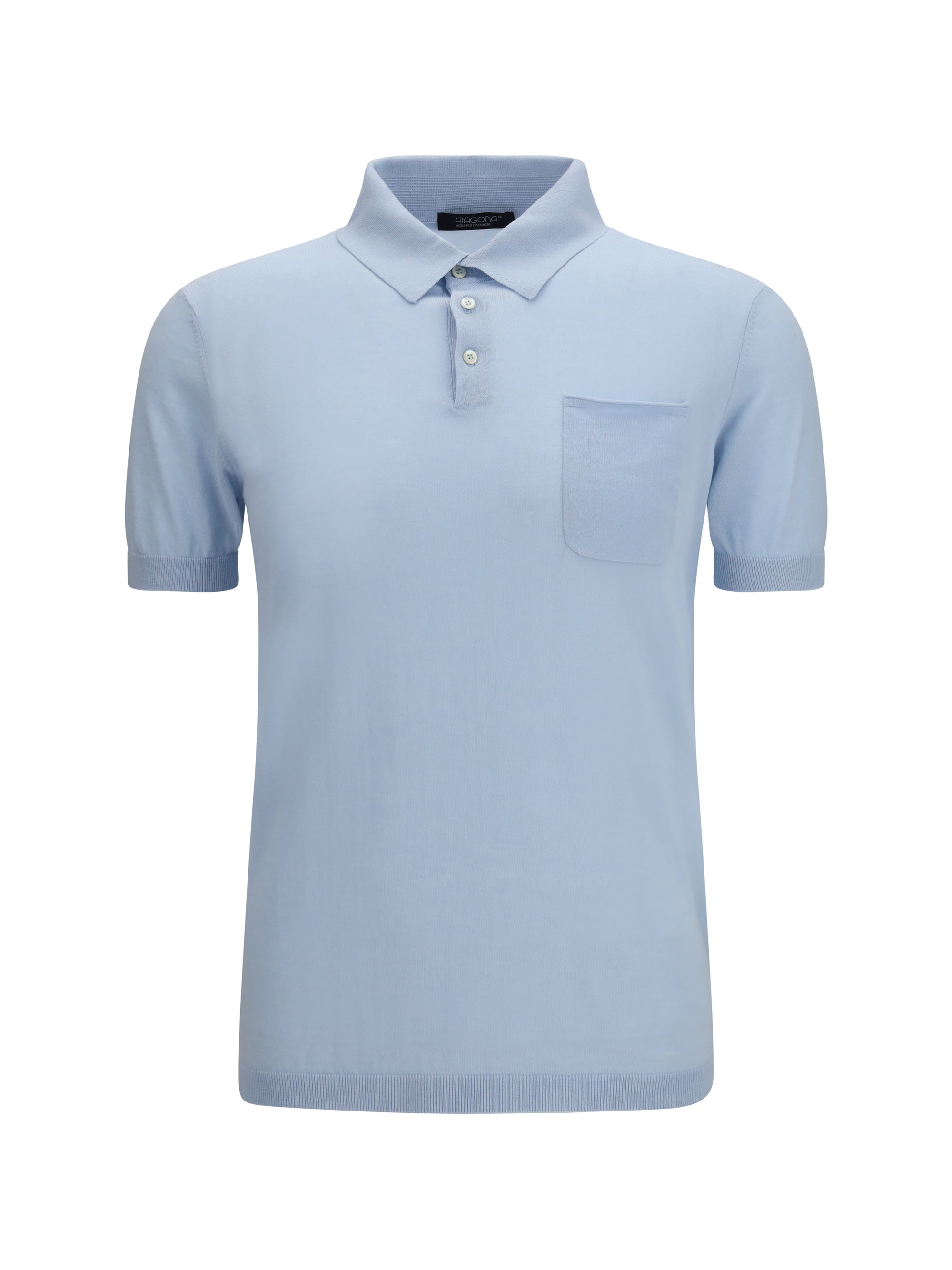 Aragona Cashmere Cotton Polo — Blue