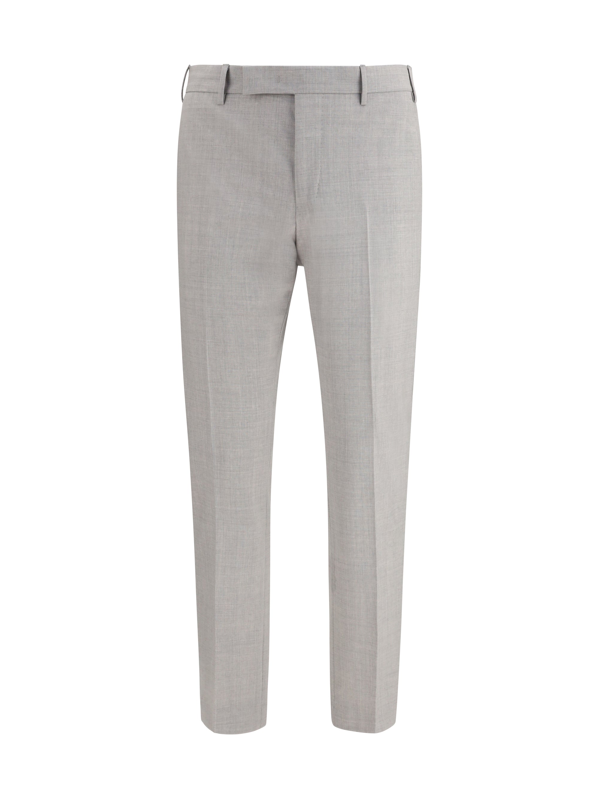 Pt Torino Tailored Wool Trousers — Gray