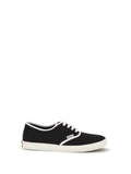Prada Cotton Drill Low-Top Sneakers — Black