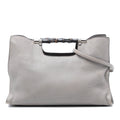 Medium Calfskin Bamboo Daily Shopper Satchel