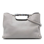 Medium Calfskin Bamboo Daily Shopper Satchel