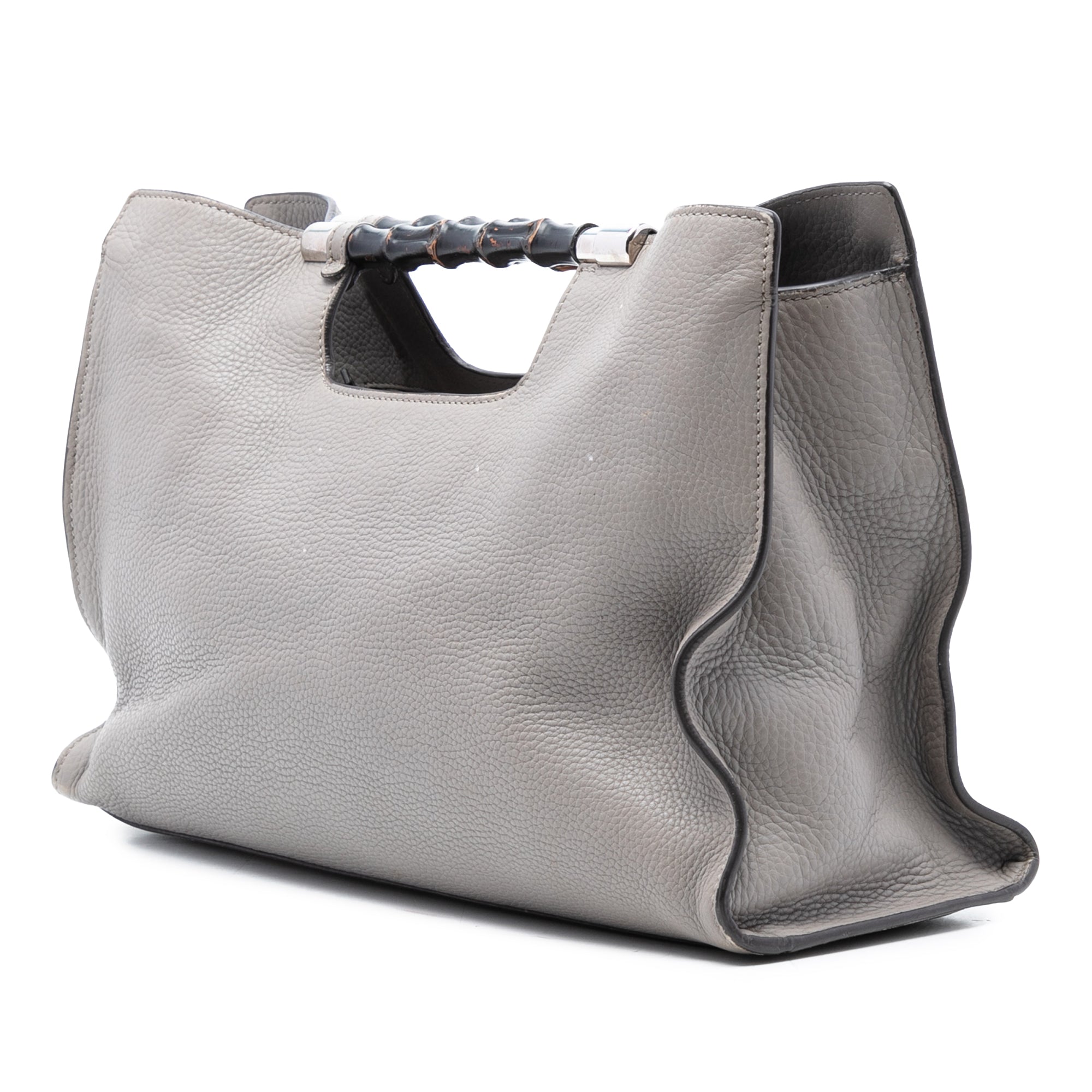 Medium Calfskin Bamboo Daily Shopper Satchel