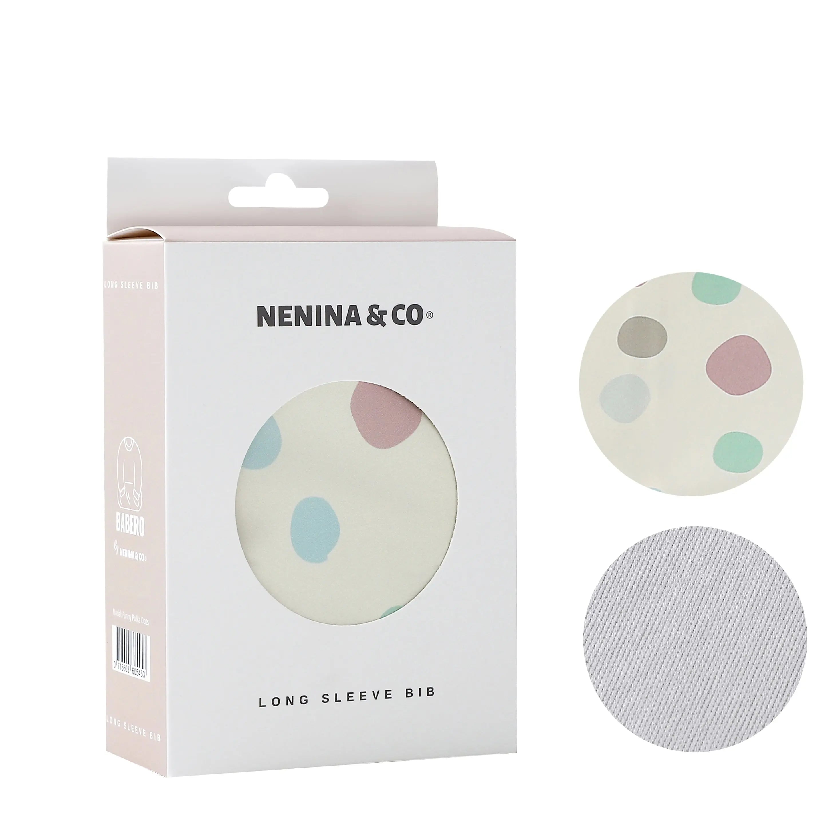Babero con manga impermeable  Funny Polka Dots Nenina & Co