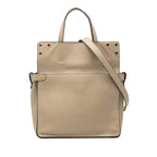 Vitello Grace and Suede Flip Satchel
