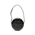 CC Choco Bar Patent Round Shoulder Bag