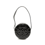 CC Choco Bar Patent Round Shoulder Bag