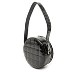 CC Choco Bar Patent Round Shoulder Bag