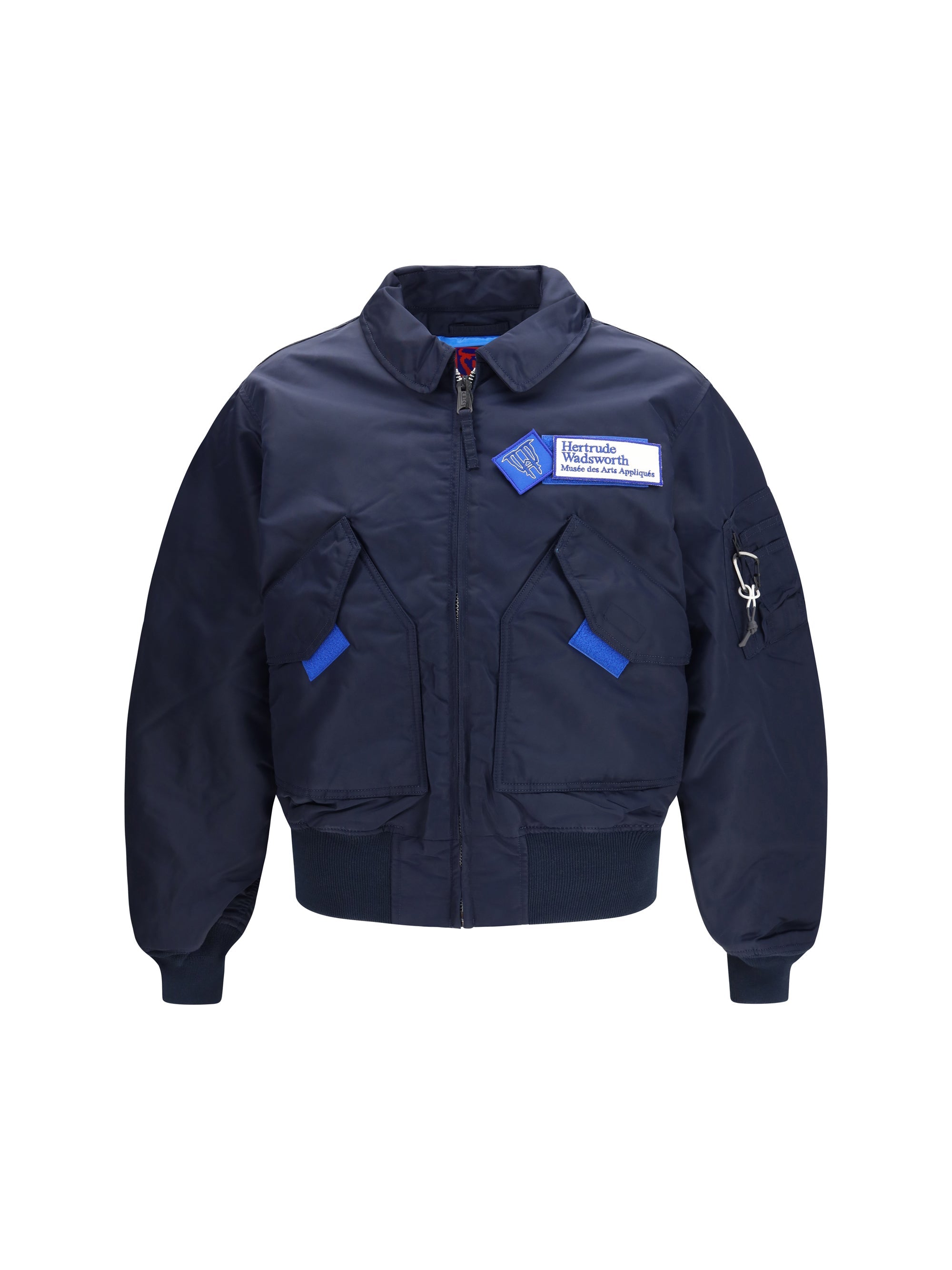 Gr10k Flight Nylon Bomber Jacket — Navy
