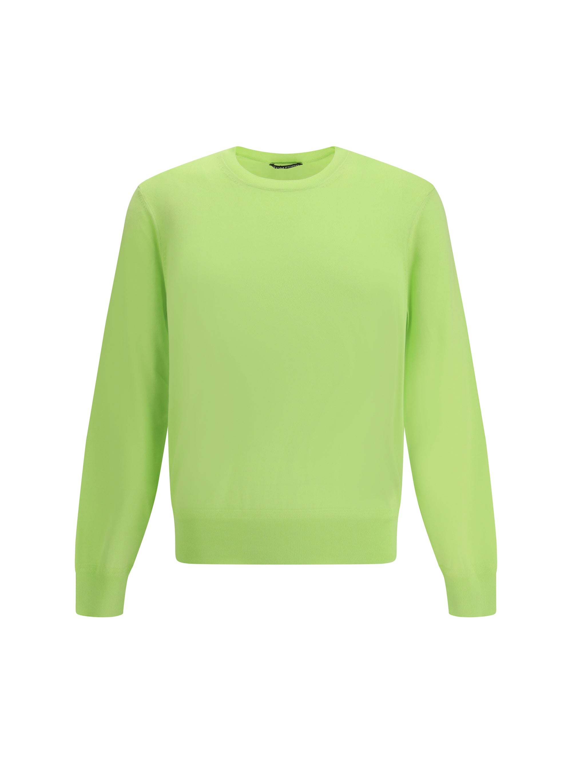 Tom Ford Cotton Crew-Neck Sweater — Green