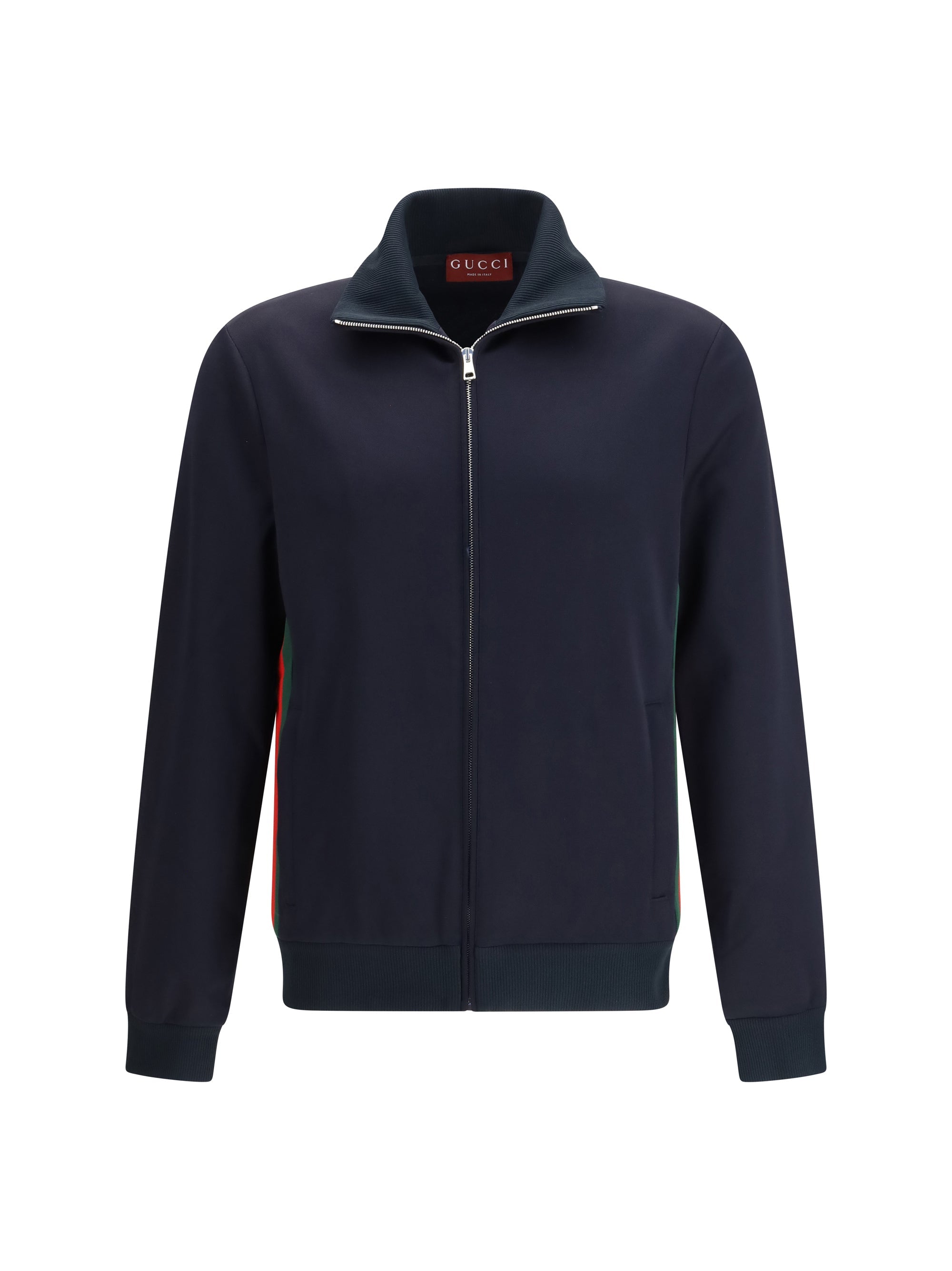 Gucci Technical Jersey Zip-Up Jacket — Navy