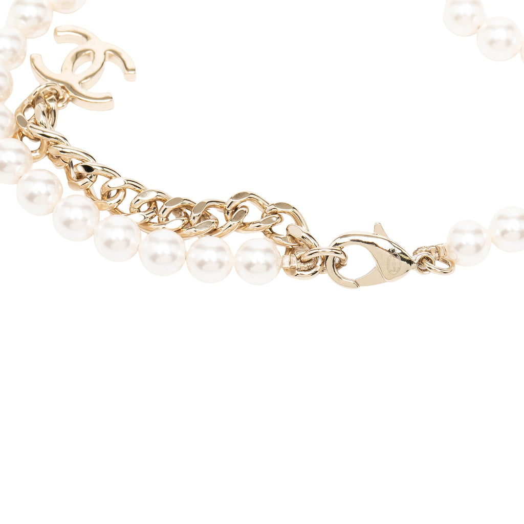 CC Faux Pearl Necklace